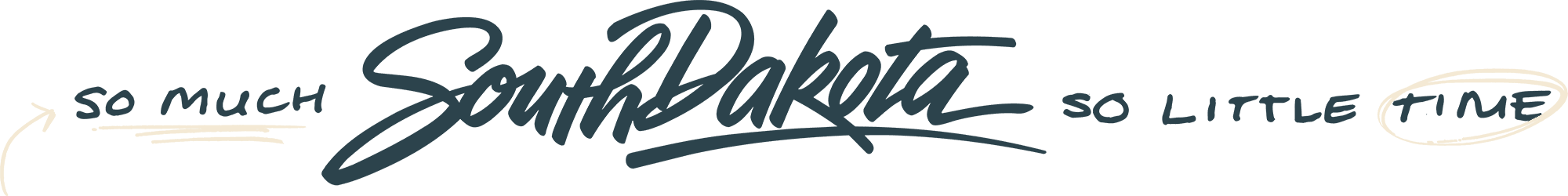 Logo that reads "So Much South Dakota, So Little Time"