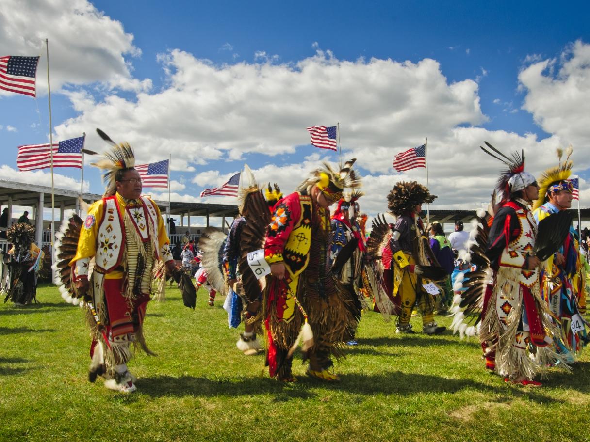 A Native American pow wow.